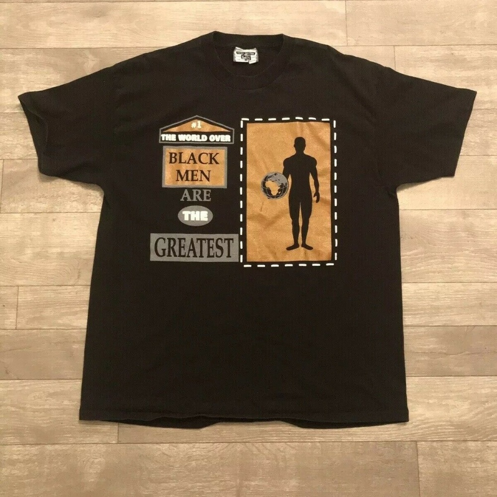 VTG Black Men Greatest Africa Pride Lee Sport Tee